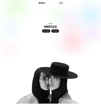 Hi-ibiza landing page desktop screenshot