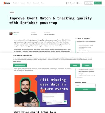 Stape landing page desktop screenshot