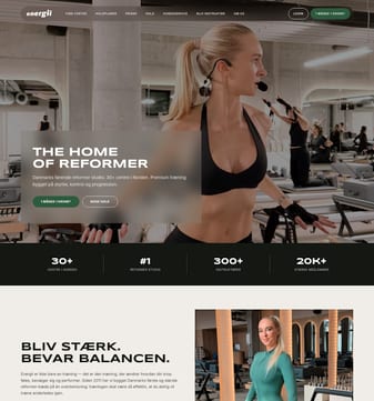 Energii landing page desktop screenshot