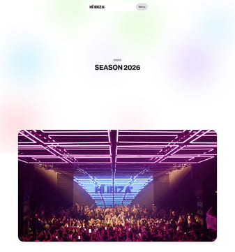 Hi-ibiza landing page desktop screenshot