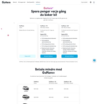 Gomore landing page desktop screenshot