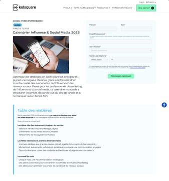 Kolsquare landing page desktop screenshot