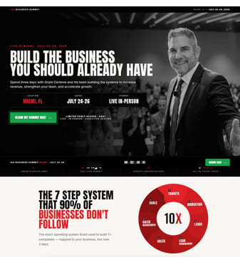 Grant-cardone landing page desktop screenshot