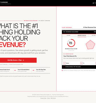 Grant-cardone landing page desktop screenshot
