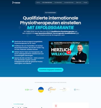 Frese-recruiting-gmbh landing page desktop screenshot
