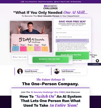 ClickFunnels landing page desktop screenshot