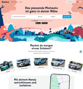 Gomore landing page desktop screenshot