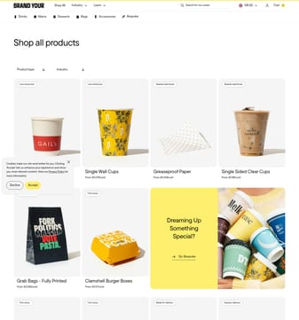Brandyour landing page desktop screenshot