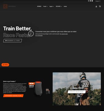 Crossbox Lap landing page desktop screenshot