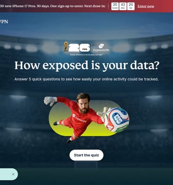Expressvpn landing page desktop screenshot