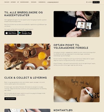 Lagkagehuset landing page desktop screenshot