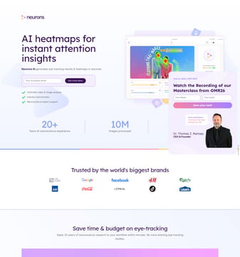Neuronsinc landing page desktop screenshot