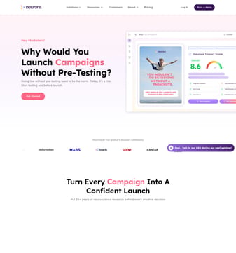 Neuronsinc landing page desktop screenshot