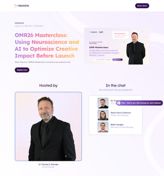Neuronsinc landing page desktop screenshot