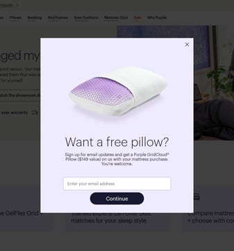 Purple landing page desktop screenshot