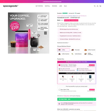 Spacegoods landing page desktop screenshot