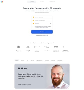 Perspective landing page desktop screenshot