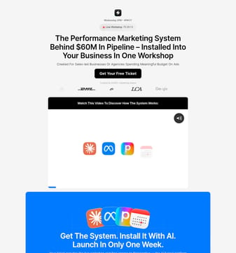 Perspective landing page desktop screenshot