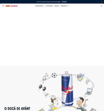 Red Bull landing page desktop screenshot