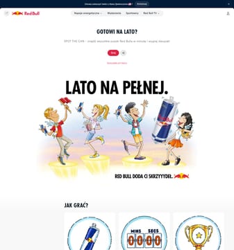 Red Bull landing page desktop screenshot