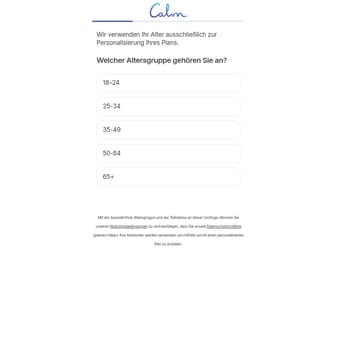 Calm landing page desktop screenshot