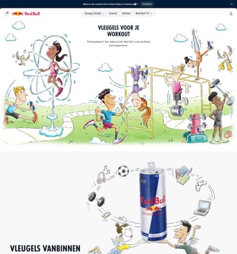 Red Bull landing page desktop screenshot