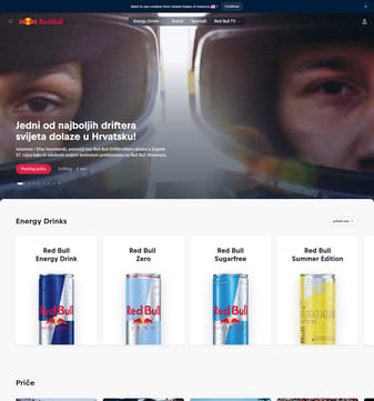 Red Bull landing page desktop screenshot