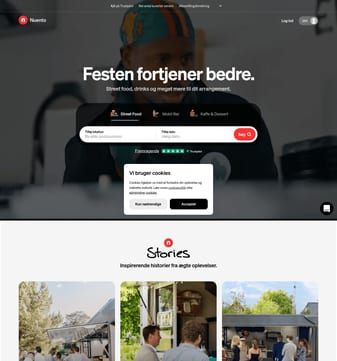 Nuento landing page desktop screenshot