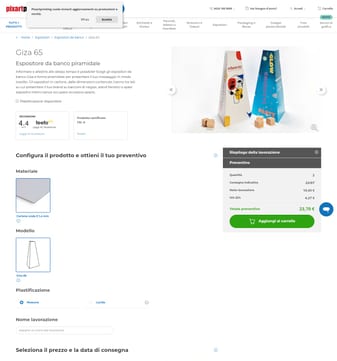 Pixartprinting landing page desktop screenshot