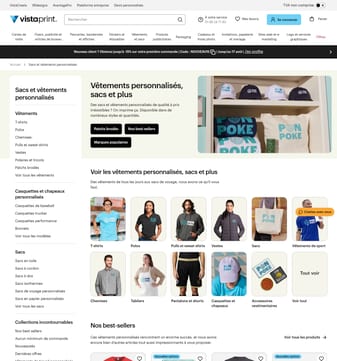 Vistaprint landing page desktop screenshot