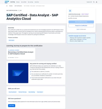Sap landing page desktop screenshot