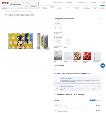 Pixartprinting landing page desktop screenshot