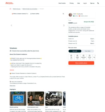 Housinganywhere landing page desktop screenshot