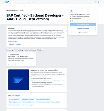 Sap landing page desktop screenshot