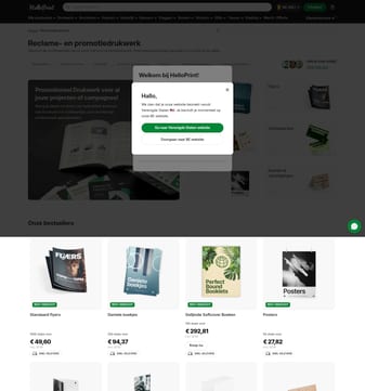 Helloprint landing page desktop screenshot