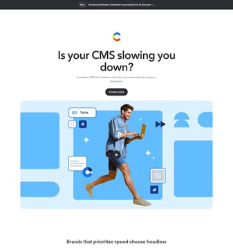 Contentful landing page desktop screenshot