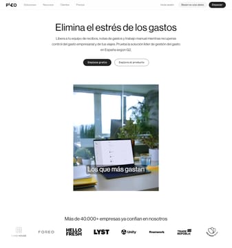 Pleo landing page desktop screenshot