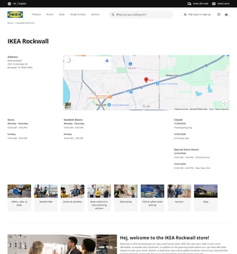 Ikea landing page desktop screenshot