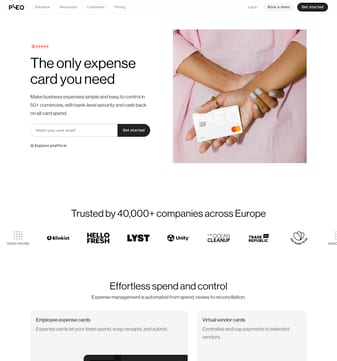 Pleo landing page desktop screenshot