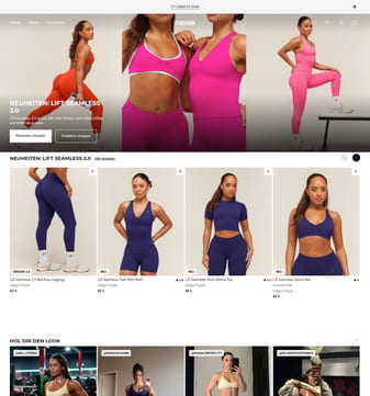 Gymshark landing page desktop screenshot