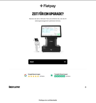 Flatpay landing page desktop screenshot