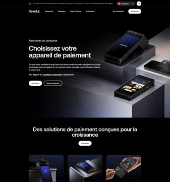 Revolut landing page desktop screenshot