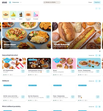 Wolt landing page desktop screenshot