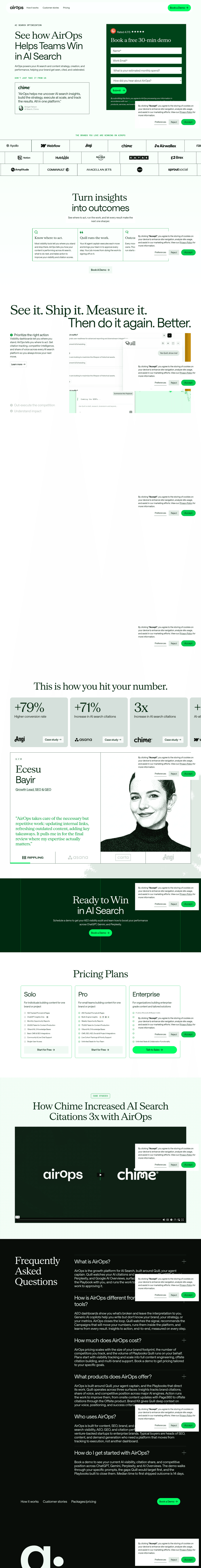 Airops landing page