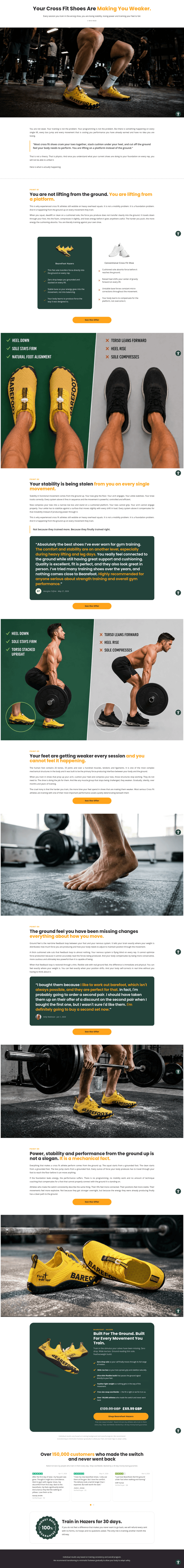 Bearefoot landing page