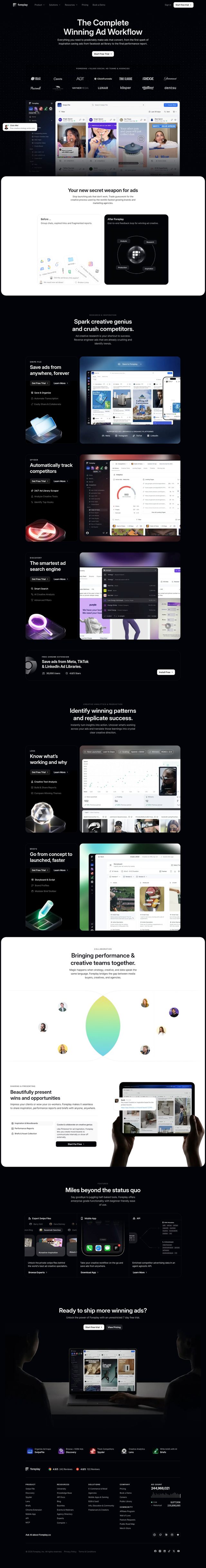 Foreplay.co landing page