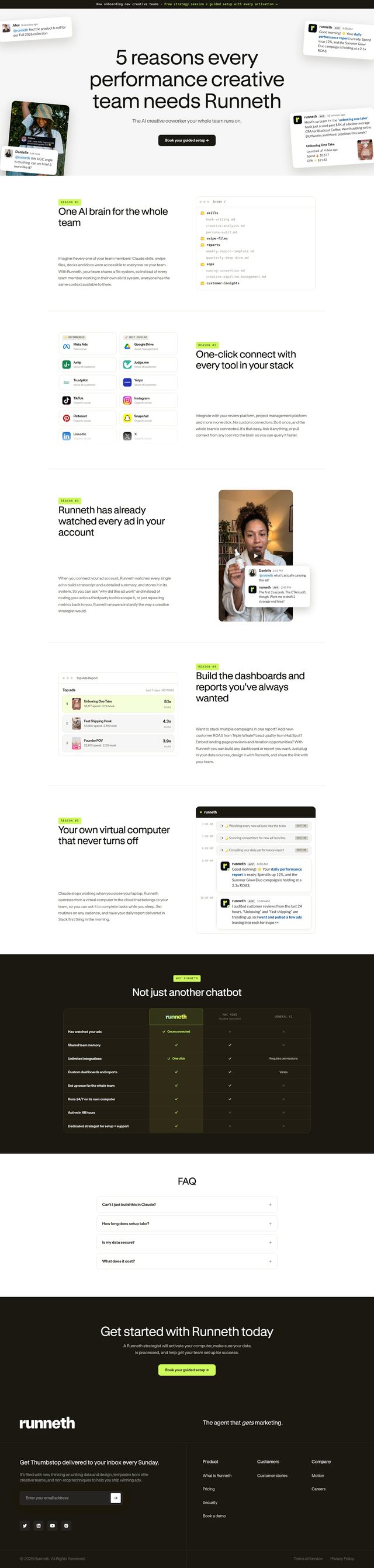 Motion landing page