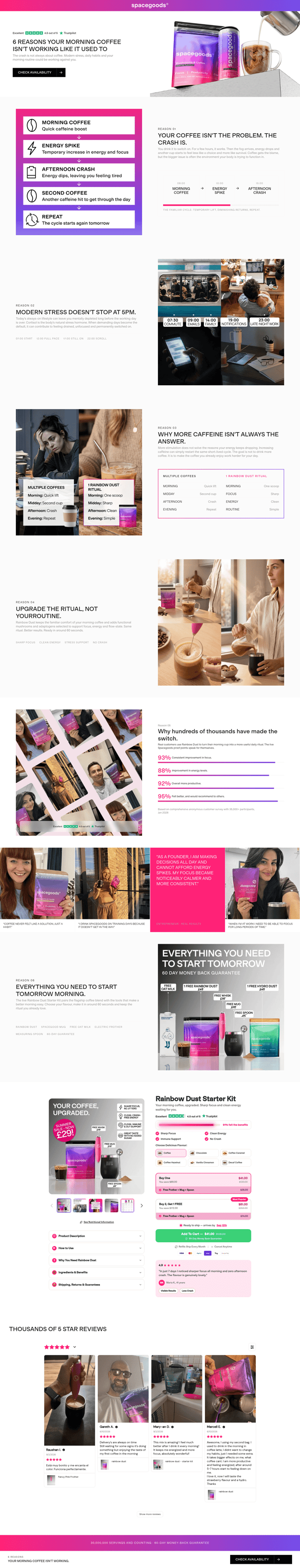 Spacegoods landing page