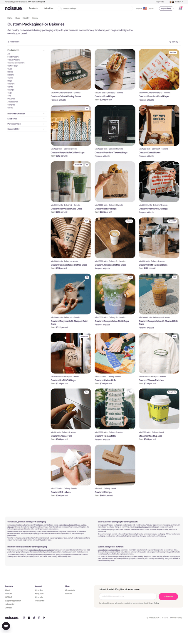 Noissue landing page