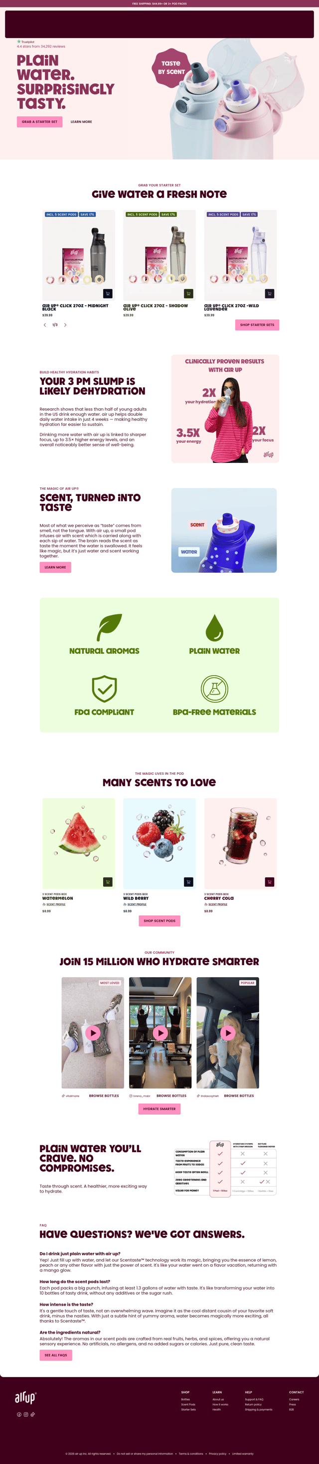 Air Up landing page